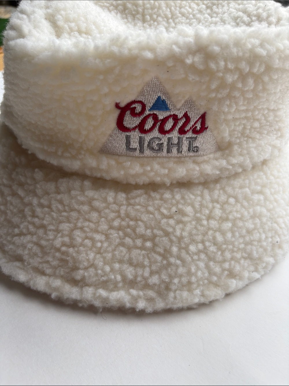 Coors Light Sherpa Bucket Hat in Off-White